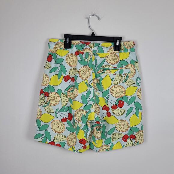Edgar + Ash Men’s Small Swim Trunks Board Shorts Lemon Cherry Print - Picture 3 of 5